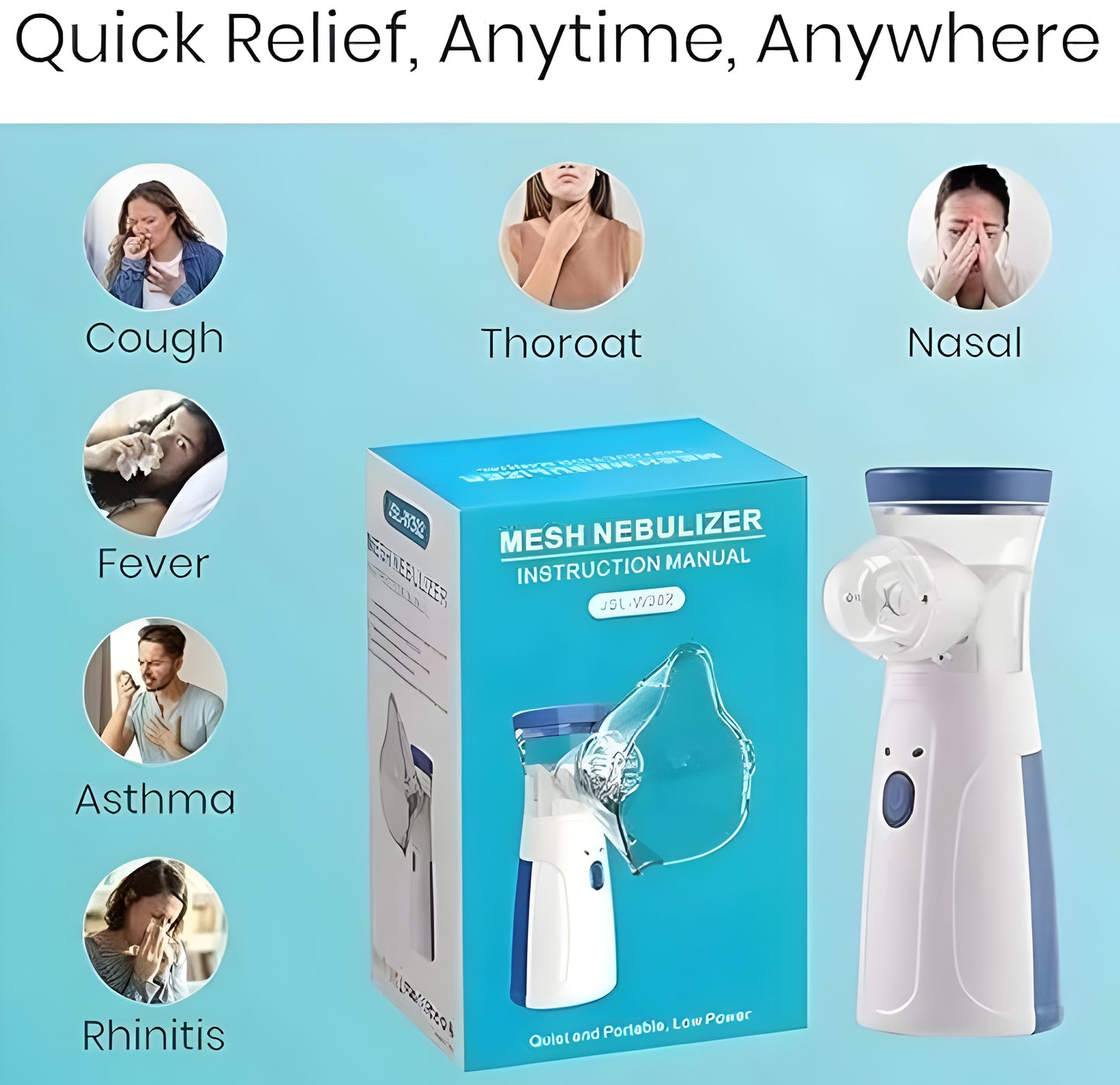 Portable Mesh Nebulizer – Rechargeable & Family-Friendly