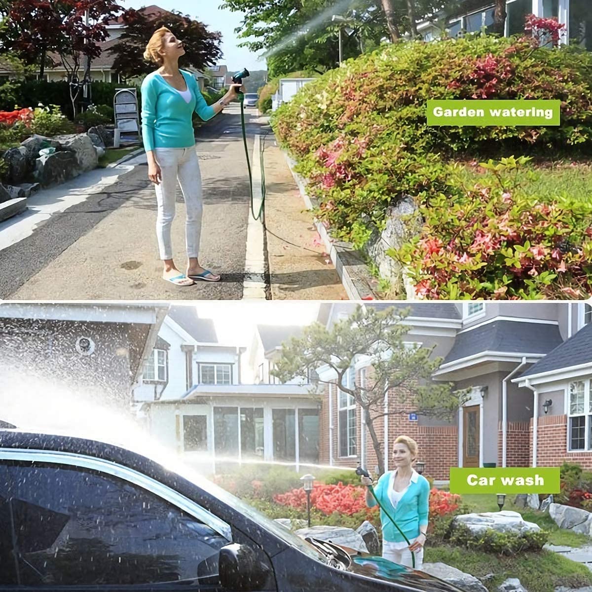 Expandable Hose Pipe with Spray Gun – For Garden, Car & Bike Wash | Lightweight, Flexible Water Hose with Nozzle.