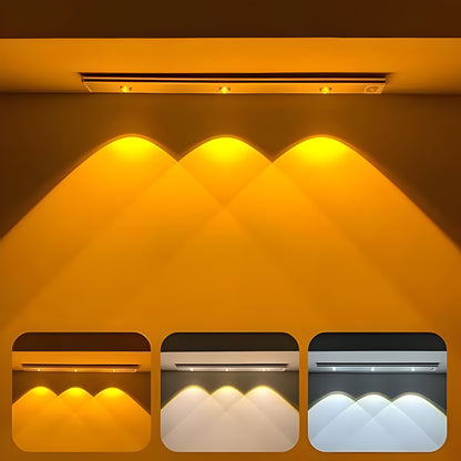 Motion Sensor Cabinet Light. 40Cm|Usb Rechargeable, Magnetic, Wireless- Aluminium, Led, White