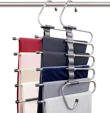 Space-Saver 5-in-1 Hanger | Multi-Layer Foldable Hanger