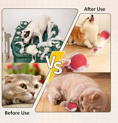 Smart LED Cat Teaser Ball – Automatic 360° Rolling Pet Toy