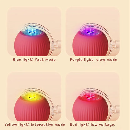 Smart LED Cat Teaser Ball – Automatic 360° Rolling Pet Toy