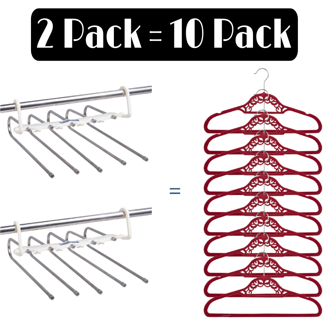 Space-Saver 5-in-1 Hanger | Multi-Layer Foldable Hanger