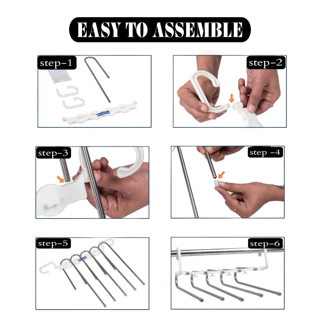 Space-Saver 5-in-1 Hanger | Multi-Layer Foldable Hanger