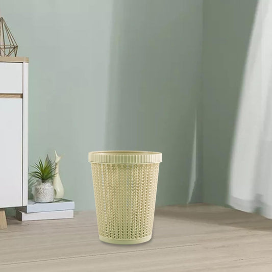 Creative Hollow Trash Can – Modern Waste Bin with Built-in Bag Storage & Automatic Bag Change (Blue)