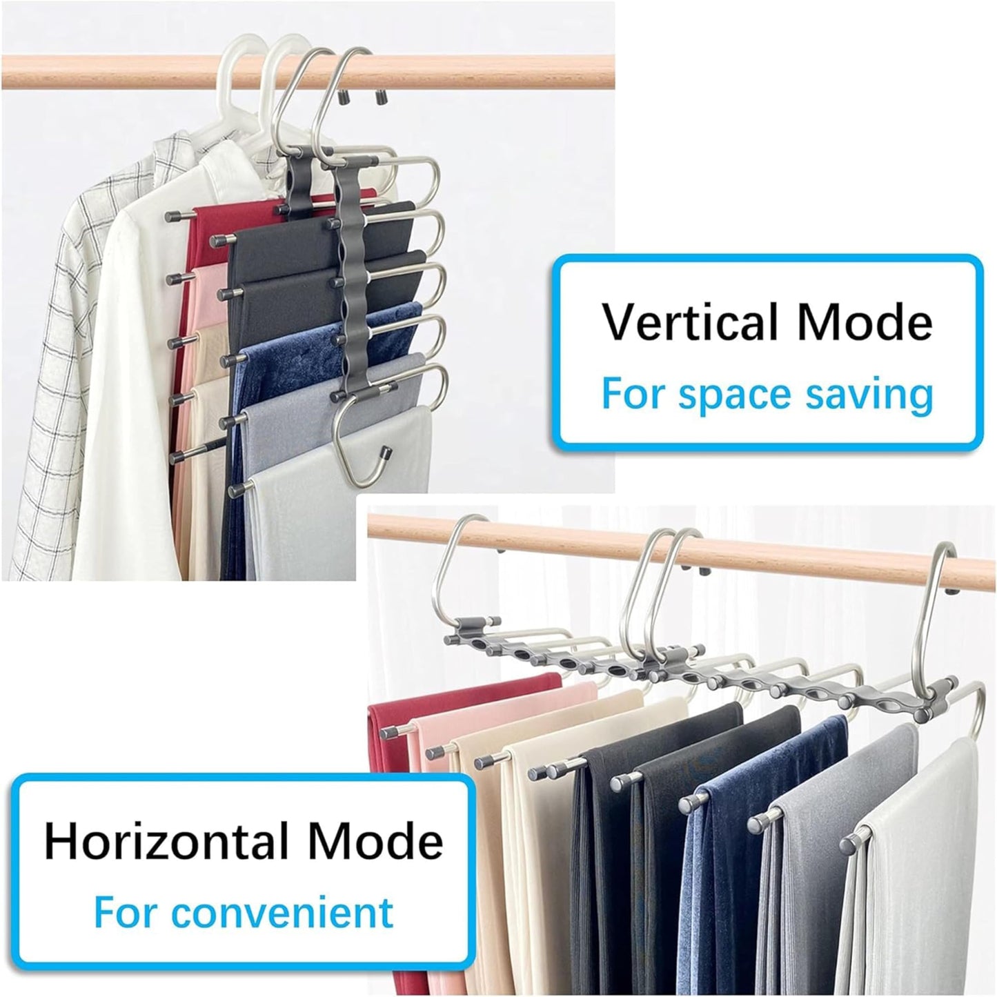 Space-Saver 5-in-1 Hanger | Multi-Layer Foldable Hanger